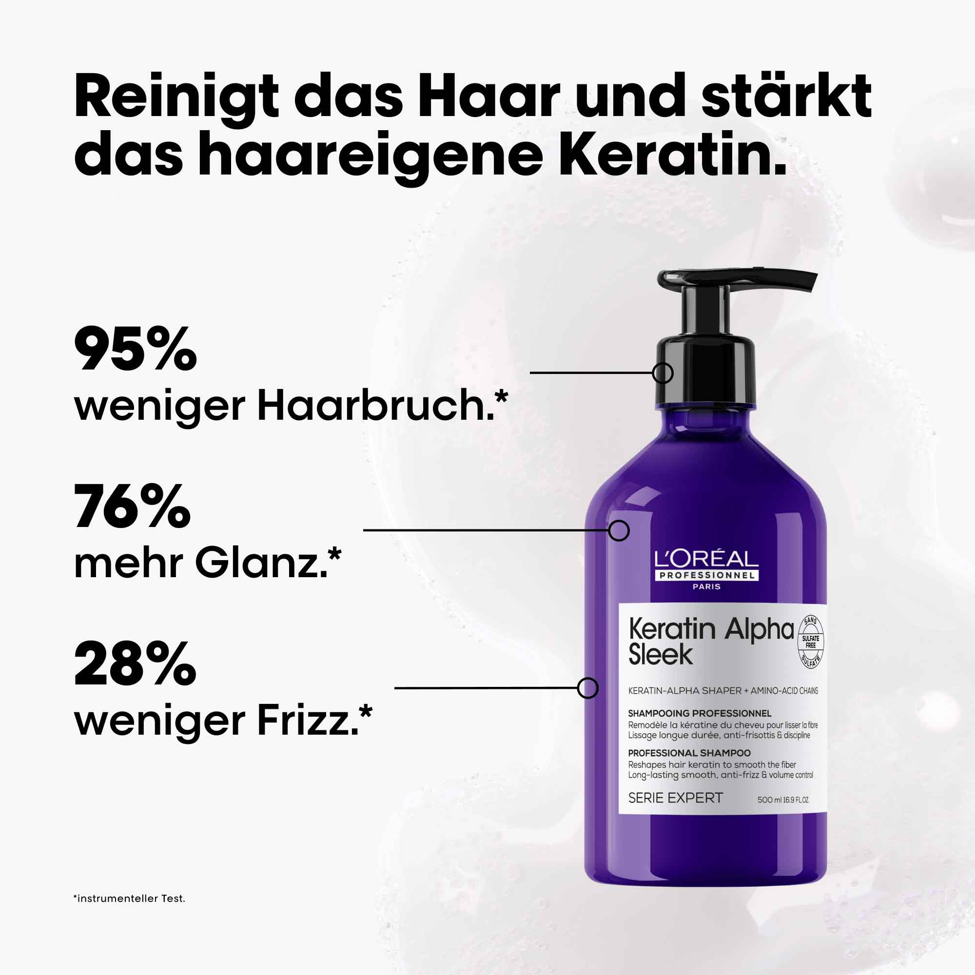 L'Oréal Professionnel Série Expert Keratin Alpha Sleek Shampoo (500 ml)
