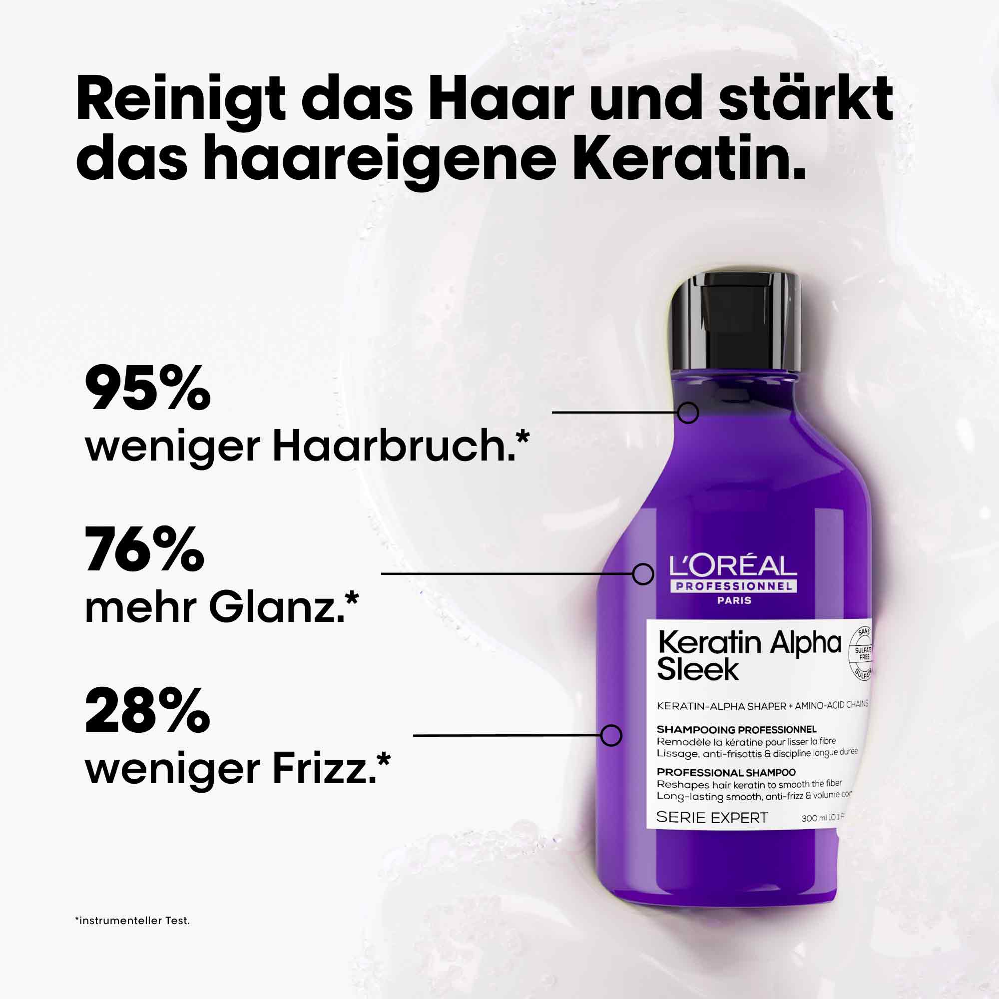 L'Oréal Professionnel Série Expert Keratin Alpha Sleek Shampoo (300 ml)