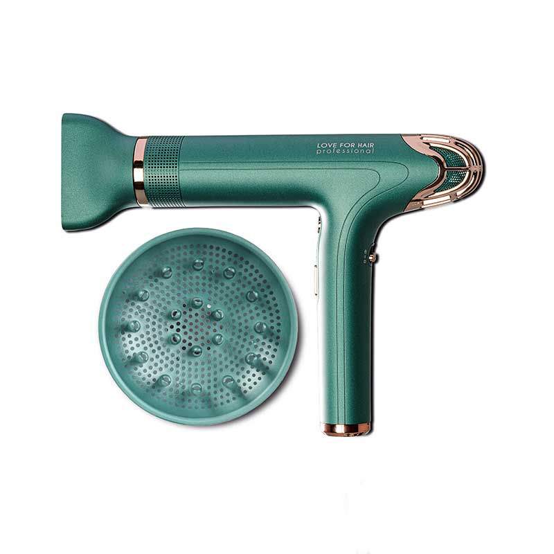 LOVE FOR HAIR Haartrockner Silk Dryer Grün Rosé
