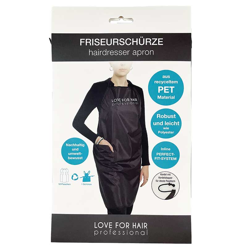 LOVE FOR HAIR Friseurschürze Polyester Recycle