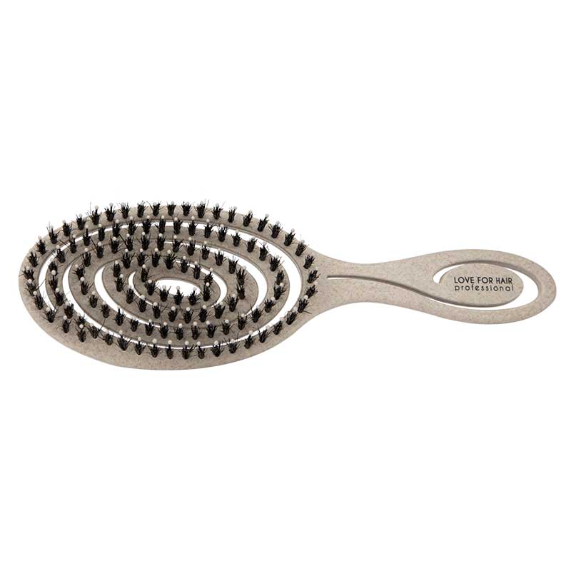 LOVE FOR HAIR Yoga Brush with Boar - Beige
