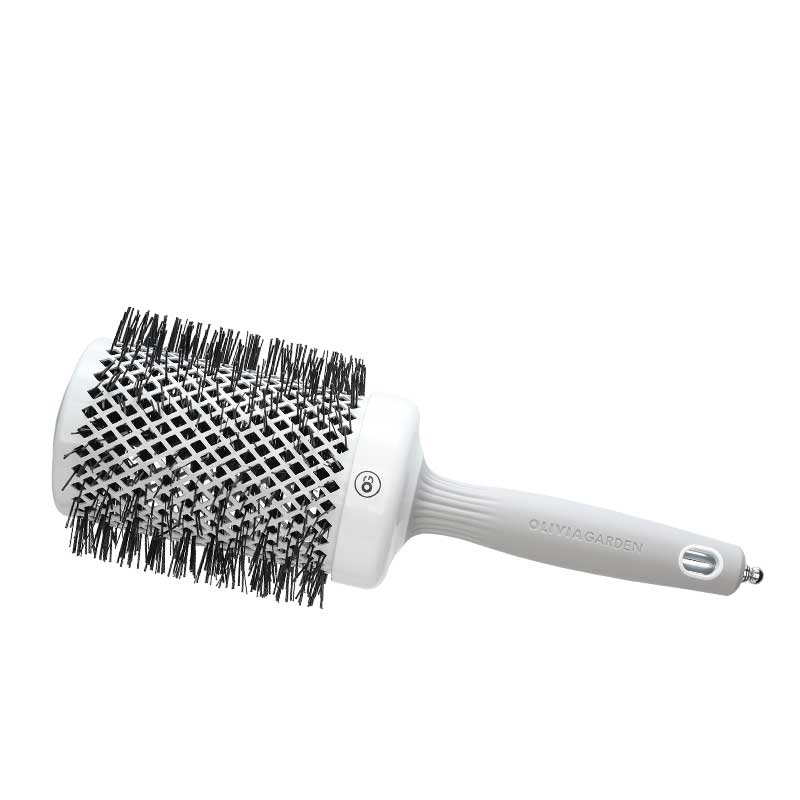 Olivia Garden Blowout Shine Bürste weiß & grau 65 mm