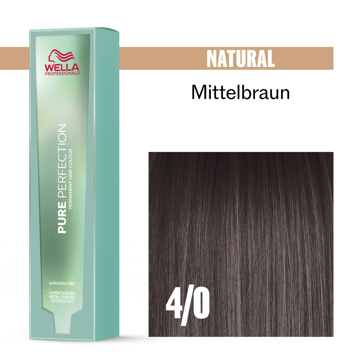 Wella Pure Perfection 4/0 Mittelbraun (60 ml)
