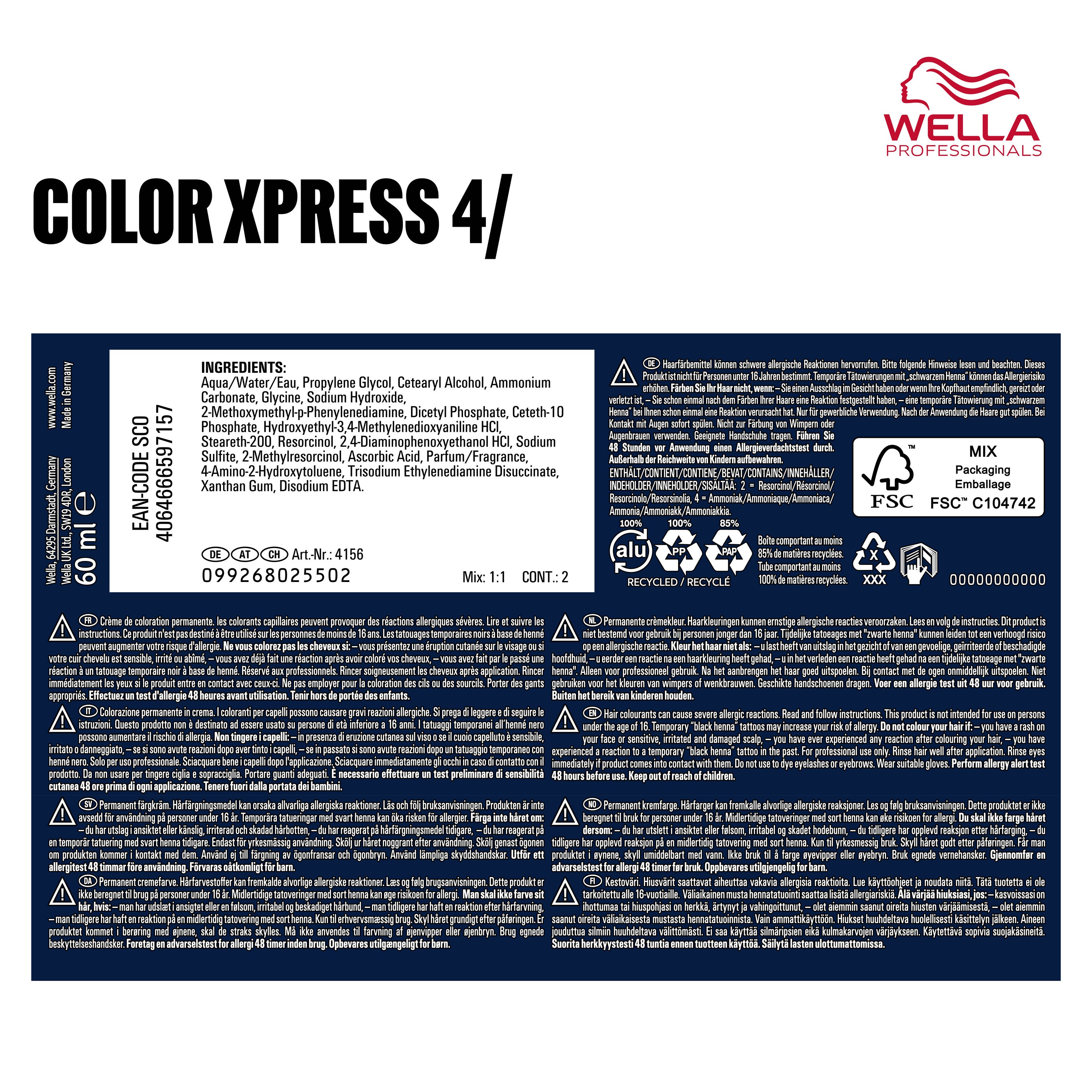 Wella Color Xpress 4/ Mittelbraun (60 ml)