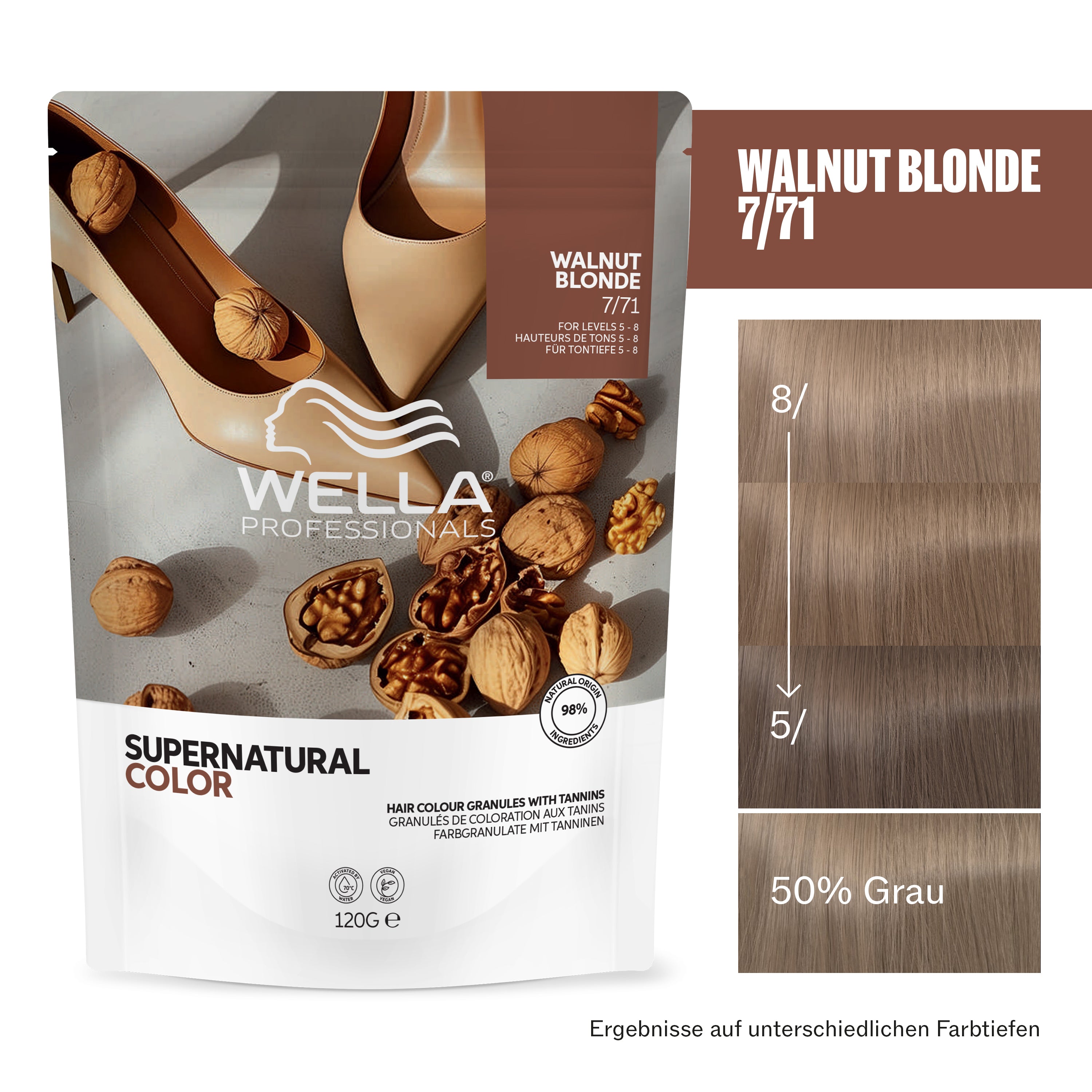Wella Professional Supernatural Color 7/71 Walnut Blonde (120 g)